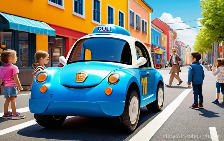 로보카폴리 관련 유명 블로그 - **"A vibrant and cheerful scene in Vroom Ville, featuring the Robocar Poli rescue team in their robo...