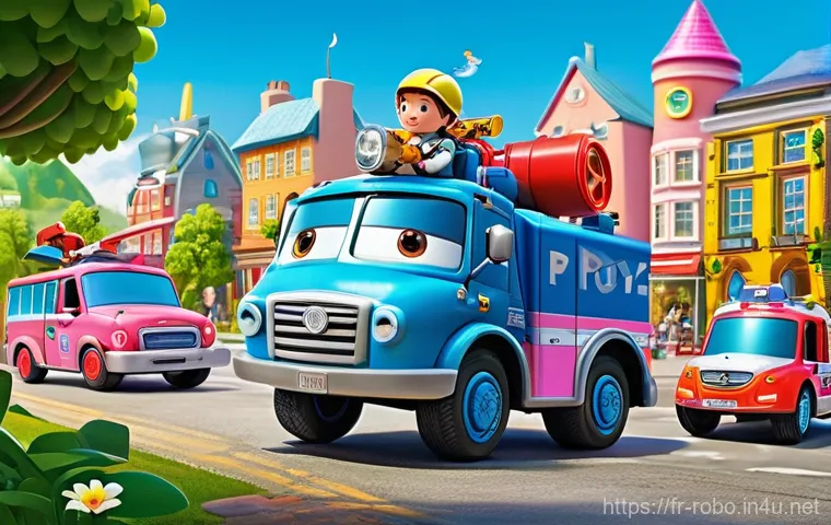 로보카폴리와 어린이 성장 과정 - **Prompt 1: Child's Enchantment with Robocar Poli**
    "A heartwarming, naturalistic photo of a you...