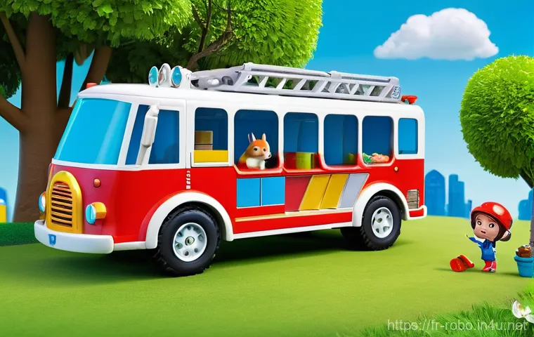 로보카폴리와 사회적 메시지 - **Robocar Poli: Road Safety Heroes**
    An uplifting illustration in the vibrant town of Vroomville...